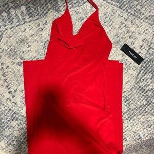 Bebe Red Halter Dress